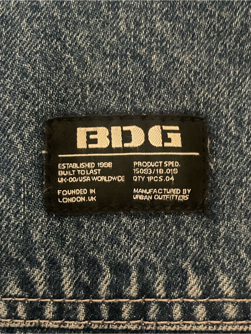 BDG Urban Outfitters Y2K Denim Mini Skirt Contrast Stitch Size Medium NWOT - Picture 2 of 5